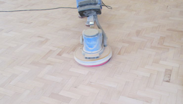 Parquet floor buffing process | Kingston Floor Sanders